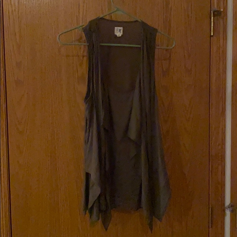 Olive Tank with attached shrug